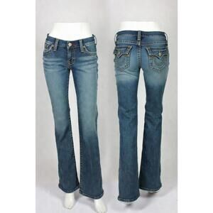 VTG True Religion Becky Low Rise Bootcut Jeans Size 25x32 Made in USA Y2K Flare
